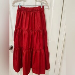 Zara Scarlet Tiered Maxi Skirt